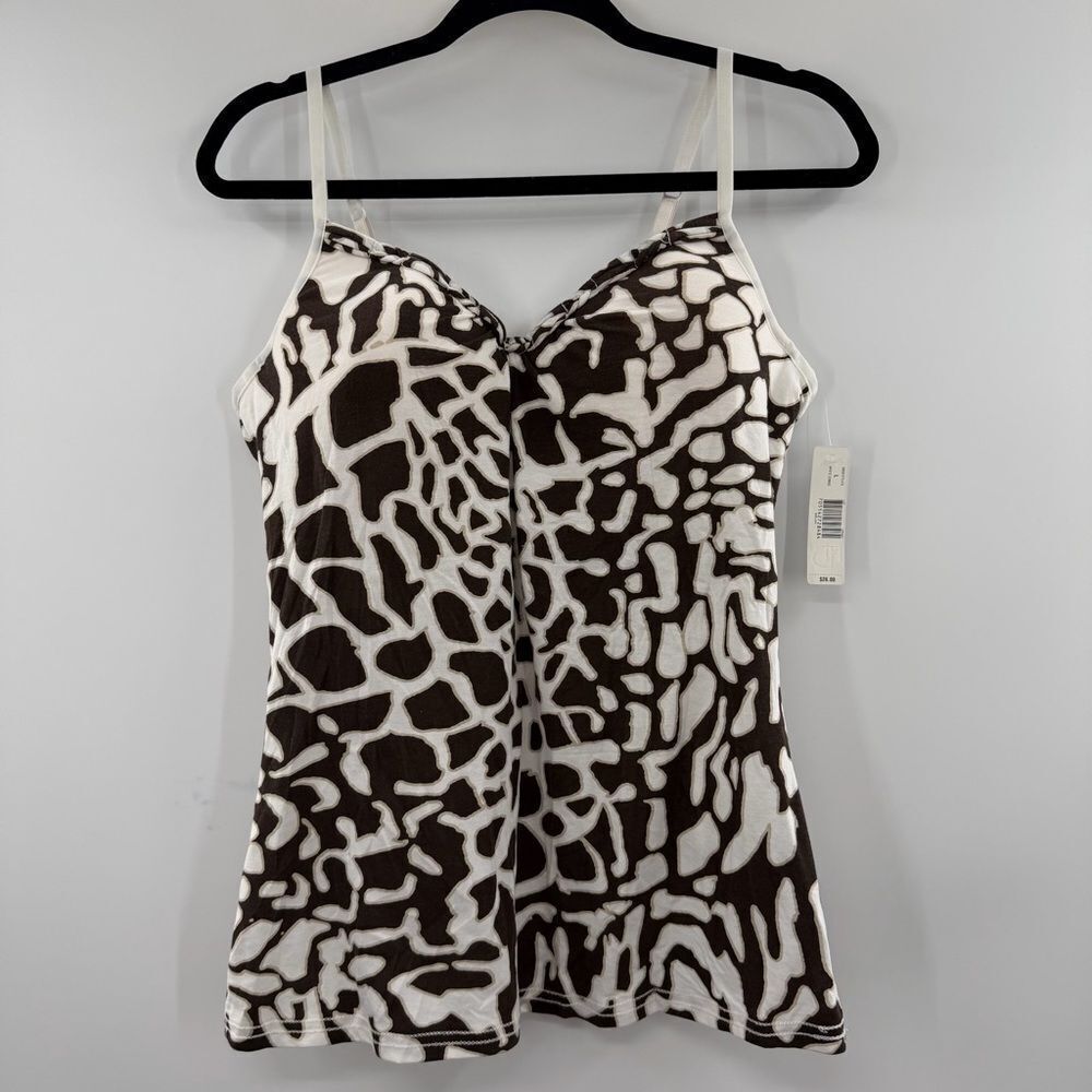 3For$20 Brown and White Animal Print Tank Top size Large